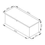 Zahradní box G21 Denver 560 L, antracitový plechový - neoriginální obal